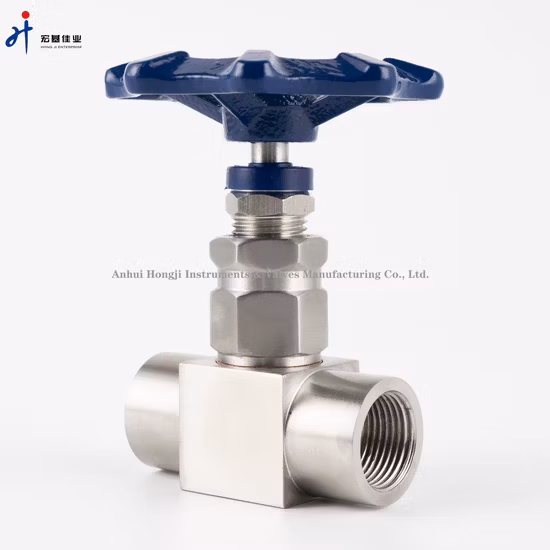 Válvula de aguja de acero inoxidable 316L con volante Hongji con válvula de aguja hembra 1/4 o 3/4 NPT